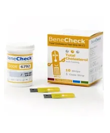 BENECHECK Plus Total Cholesterol Test Strip Box - 10 Pieces