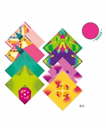 أوراق أوريجامي بتصميم استوائي من دجيكو - متعدد الألوان