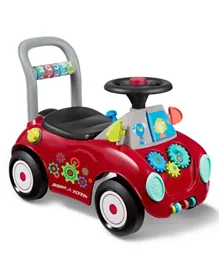 Radio Flyer Creativity Ride On Push Car for Toddlers, Interactive Activities, Red - Ages 1-3
