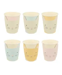 Meri Meri Cat Cups 4 Colours - 8 Pieces
