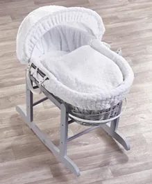 Kinder Valley Honeycomb Wicker Moses Basket - White