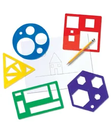 Learning Resources Primary Shapes Template Set Geometric Shapes Tracing Helper - Pack of 5
