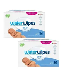 WaterWipes Original Plastic Free Baby Wipes, 99.9% Water Based, Wet Wipes, Unscented, for Sensitive Skin, 0 Months+, Pack of 24 - 1440 Wipes