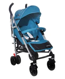 Skidoo  Light Weight Aluminium Frame Luxury Stroller With Foot Cover & Mosquito Net- Blue