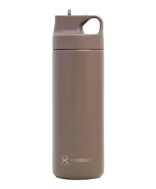 HYDROBREW Double Wall Insulated Sports Water Bottle Brown - 550mL