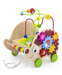 Viga Wooden 4 in 1 Pull Along Activity Hedgehog - Multi colour