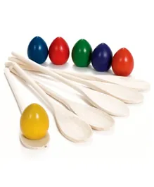 Dawson Sports Egg and Spoon Set Multicolour - Set of 6