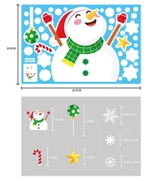 ملصق زجاج نافذة احتفالي بيبيكلو بتصميم سانتا رجل الثلج