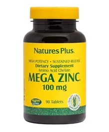 NATURES PLUS Mega Zinc 100 mg Sustained Release Tablets - 90 Pieces