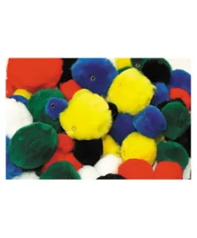 Creativity Intl Pom Poms Threadable Pack Of 100 - Assorted Colours