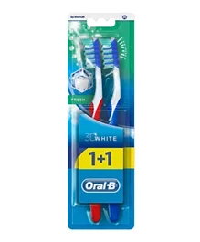 Oral-B 3D White Fresh Toothbrush Dual Pack - Assorted