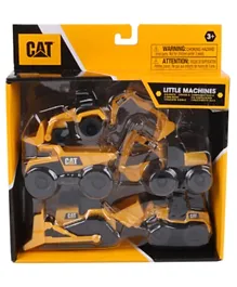 Cat Mini Machines 3 Pack of 5 - Yellow Back