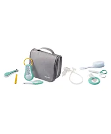 Beaba Hanging Toiletry Pouch With 9 Accessories - Grey