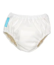 Charlie Banana 2 in 1 Swim Diaper & Training Pants Large - White
