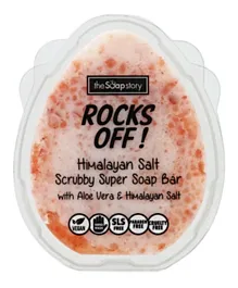 The Soap Story Hand Made 'Rocks Off' Himalayan Salt Scrubby Soap Bar - 110g