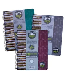 Onyx And Green 3 Subjects Perforated Notebook 6902 - 120 Sheets