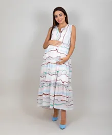 Oh9shop Rivera Maxi Maternity Dress - Multicolor