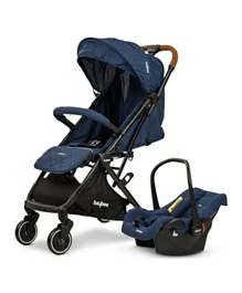 Baybee Convertible Baby Pram Stroller with Car Seat Combo - Blue