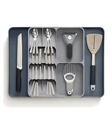 منظم أدوات المائدة والأدوات المنزلية القابل للتوسيع من جوزيف جوزيف دروير ستور - رمادي