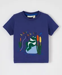 JoJo Maman Bebe Fishing Frog T-Shirt - Indigo