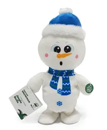 Mad Toys Festive Snowman Walk And Sing Christmas Plush Toy - 21.5 cm