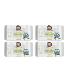 Pure Beginnings Biodegradable Organic Baby Wipes With Organic Aloe 64 Pieces Per Pack - Pack Of 4