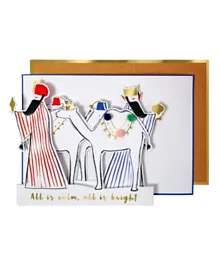 Meri Meri Wise Men Concertina Christmas Card with Envelope - Multicolour