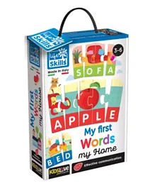 Lisciani Life Skills My First Words Home puzzles with letters and drawings