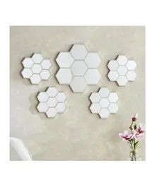 HomeBox Meer 5 Piece Hexagon Wall Art Plaques Set