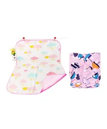 Star Babies Color Mood Combo (Reusable Changing Mats, Reusable Swimming Diaper) - Pink