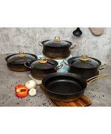 PAN Home 9 Piece Oms Cookware Set - Black