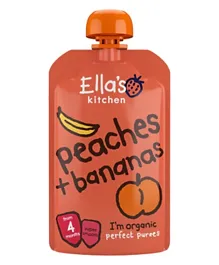Ella's Kitchen Organic Peaches + Bananas - 120g