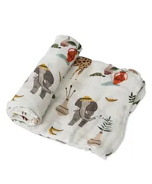 Little Unicorn Deluxe Muslin Single Swaddle - Safari Social