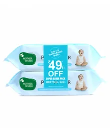 Mother Sparsh Water Wipes Pack Of 2 - 144 Pieces