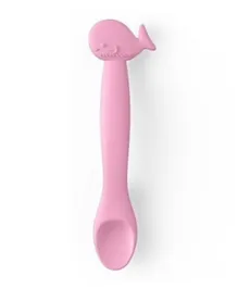 Suavinex Silicone Whale Spoon - Pink