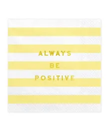 PartyDeco Yummy Napkins Always Be Positive - Pack of 20