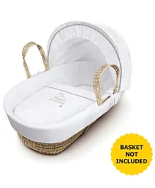Kinder Valley Little Dreamer Moses Basket Bedding Set - White