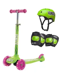 Ignite Glide 3 Wheel Scooter Combo Pack - Green