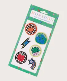 Monsoon Children Fun Iron On Badges - 6 Pieces
