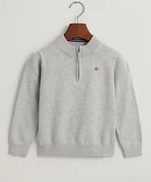 Gant Shield Embroidered Sweater - Grey