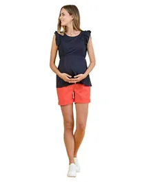 Mums & Bumps - Attesa Maternity Shorts - Orange