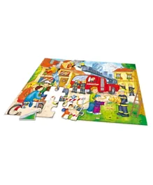 Noris Fire Station XXL Puzzle for Kids - 45 Large Pieces, Ages 3 Years+, Motor Skills Development, 64x44cm