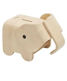 Plan Toys Wooden Elephant Bank Sustainable Play - Beige