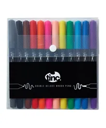 TINC Double Deluxe Brush Markers - 12 Pieces