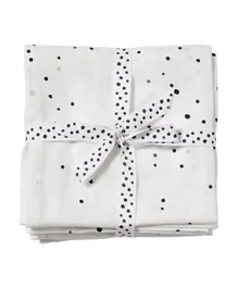 Done by Deer Burp Cloth 2 Pack Dreamy Dots - White