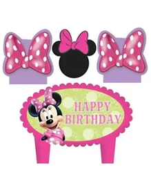 Party Centre Minnie Mouse Moulded Cake Birthday Candle Set - Pack of 4