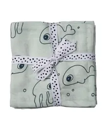 Done by Deer Swaddle Sea Friends Blue - Pack of 2