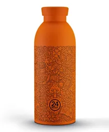 زجاجة ماء فولاذية معزولة بجدران مزدوجة كلايما من 24 بوتلز باللون البرتقالي - 500 مل