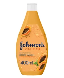 Johnson & Johnson Vita-Rich Smoothing Papaya Body Wash - 400ml