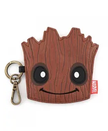 Loungefly Marvel Guardians of the Galaxy Groot Face Coin Bag - Brown